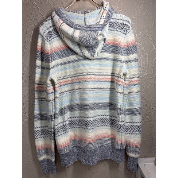 Fatherly Women’s Cove Poncho Sweater Hooded in Sierra Paradise Size Small - Picture 3 of 5